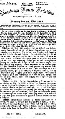 Augsburger neueste Nachrichten Montag 22. Mai 1865