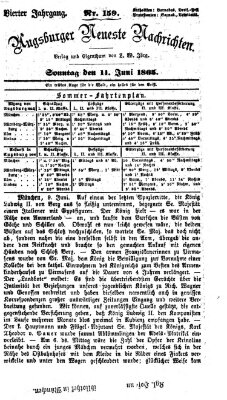 Augsburger neueste Nachrichten Sonntag 11. Juni 1865