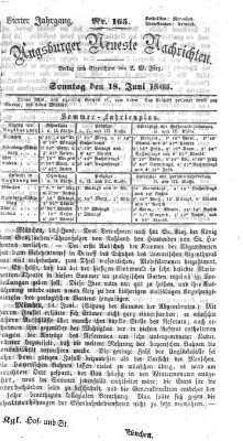 Augsburger neueste Nachrichten Sonntag 18. Juni 1865