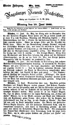 Augsburger neueste Nachrichten Montag 19. Juni 1865