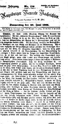 Augsburger neueste Nachrichten Donnerstag 29. Juni 1865