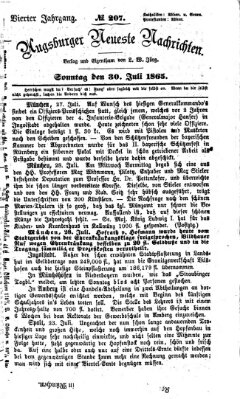 Augsburger neueste Nachrichten Sonntag 30. Juli 1865