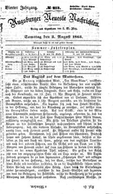 Augsburger neueste Nachrichten Samstag 5. August 1865