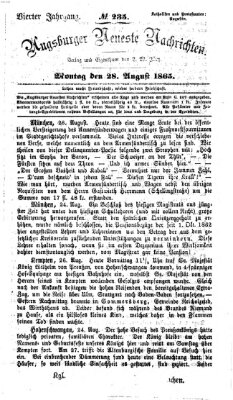 Augsburger neueste Nachrichten Montag 28. August 1865