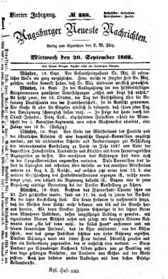 Augsburger neueste Nachrichten Mittwoch 20. September 1865