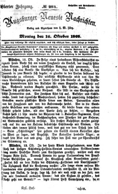 Augsburger neueste Nachrichten Montag 16. Oktober 1865