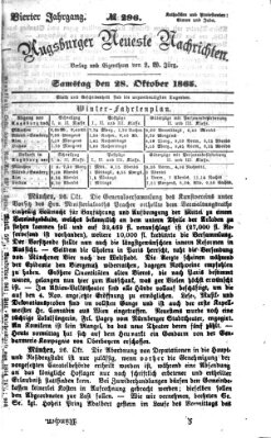 Augsburger neueste Nachrichten Samstag 28. Oktober 1865