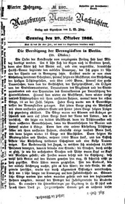 Augsburger neueste Nachrichten Sonntag 29. Oktober 1865