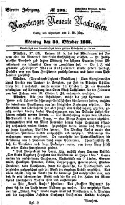 Augsburger neueste Nachrichten Montag 30. Oktober 1865