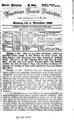 Augsburger neueste Nachrichten Sonntag 5. November 1865