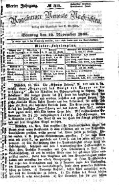 Augsburger neueste Nachrichten Sonntag 12. November 1865