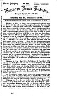 Augsburger neueste Nachrichten Montag 13. November 1865