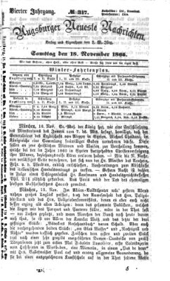 Augsburger neueste Nachrichten Samstag 18. November 1865