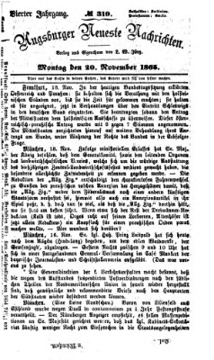 Augsburger neueste Nachrichten Montag 20. November 1865