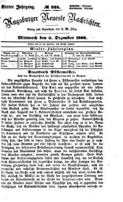 Augsburger neueste Nachrichten Mittwoch 6. Dezember 1865