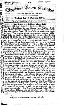 Augsburger neueste Nachrichten Freitag 5. Januar 1866