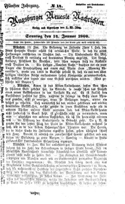 Augsburger neueste Nachrichten Sonntag 14. Januar 1866