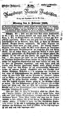 Augsburger neueste Nachrichten Montag 5. Februar 1866