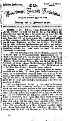 Augsburger neueste Nachrichten Freitag 9. Februar 1866