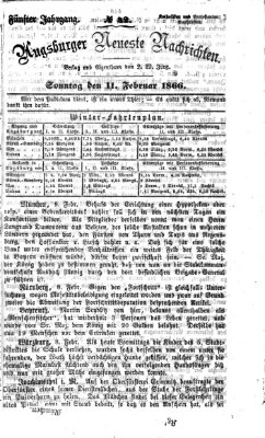 Augsburger neueste Nachrichten Sonntag 11. Februar 1866