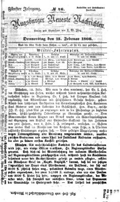 Augsburger neueste Nachrichten Donnerstag 15. Februar 1866