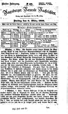 Augsburger neueste Nachrichten Freitag 9. März 1866