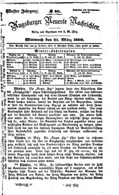 Augsburger neueste Nachrichten Mittwoch 21. März 1866