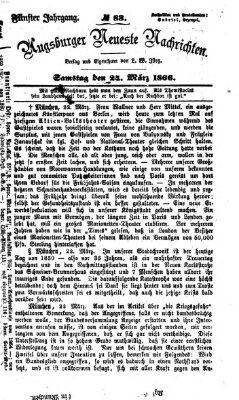 Augsburger neueste Nachrichten Samstag 24. März 1866