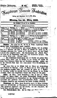 Augsburger neueste Nachrichten Montag 26. März 1866