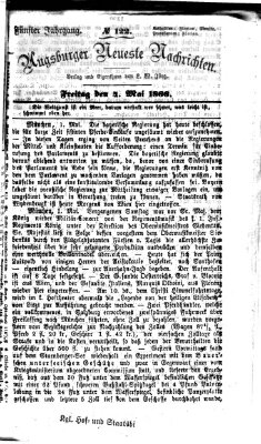 Augsburger neueste Nachrichten Freitag 4. Mai 1866