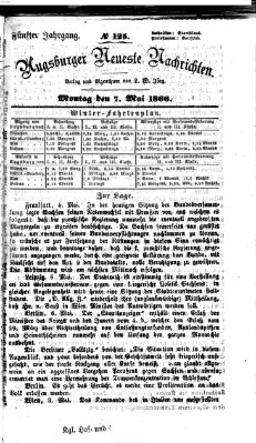 Augsburger neueste Nachrichten Montag 7. Mai 1866