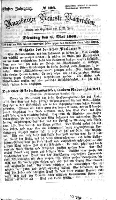 Augsburger neueste Nachrichten Dienstag 8. Mai 1866