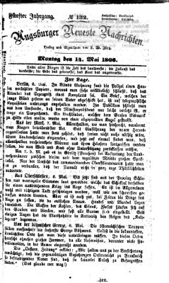 Augsburger neueste Nachrichten Montag 14. Mai 1866