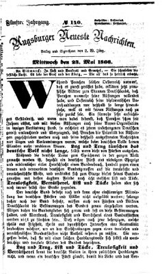 Augsburger neueste Nachrichten Mittwoch 23. Mai 1866