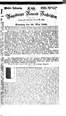 Augsburger neueste Nachrichten Samstag 26. Mai 1866