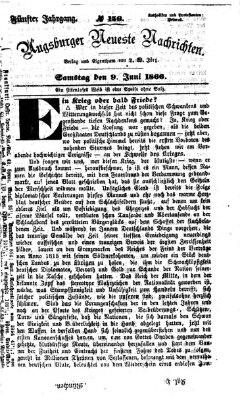 Augsburger neueste Nachrichten Samstag 9. Juni 1866