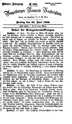 Augsburger neueste Nachrichten Freitag 22. Juni 1866