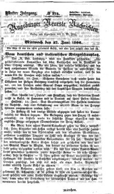 Augsburger neueste Nachrichten Mittwoch 27. Juni 1866