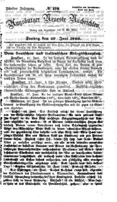 Augsburger neueste Nachrichten Freitag 29. Juni 1866