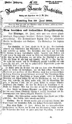 Augsburger neueste Nachrichten Samstag 30. Juni 1866