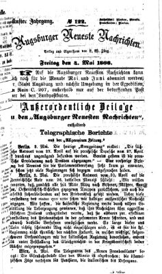 Augsburger neueste Nachrichten Freitag 4. Mai 1866