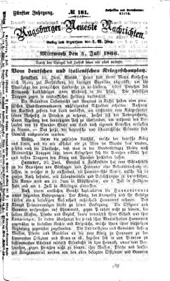 Augsburger neueste Nachrichten Mittwoch 4. Juli 1866