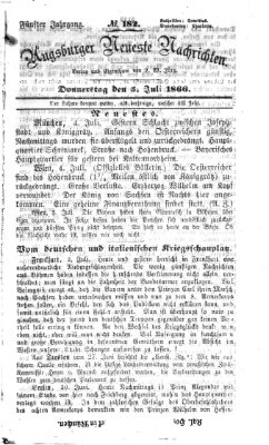 Augsburger neueste Nachrichten Donnerstag 5. Juli 1866