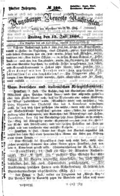 Augsburger neueste Nachrichten Freitag 13. Juli 1866