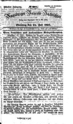 Augsburger neueste Nachrichten Dienstag 24. Juli 1866