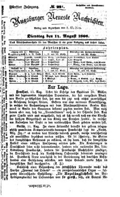 Augsburger neueste Nachrichten Dienstag 14. August 1866