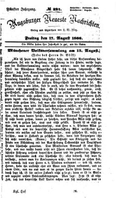 Augsburger neueste Nachrichten Freitag 17. August 1866