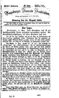 Augsburger neueste Nachrichten Sonntag 19. August 1866