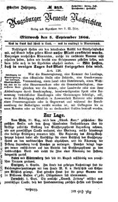 Augsburger neueste Nachrichten Mittwoch 5. September 1866