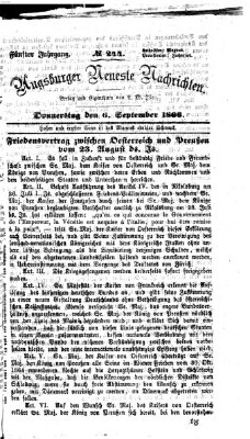 Augsburger neueste Nachrichten Donnerstag 6. September 1866